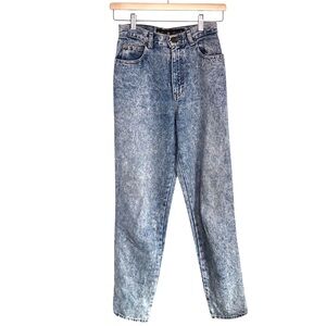 VINTAGE 80s 90s Sassoon Blue Acid Wash Mom Jeans Size 7 / 26 Indie Sleaze Grunge